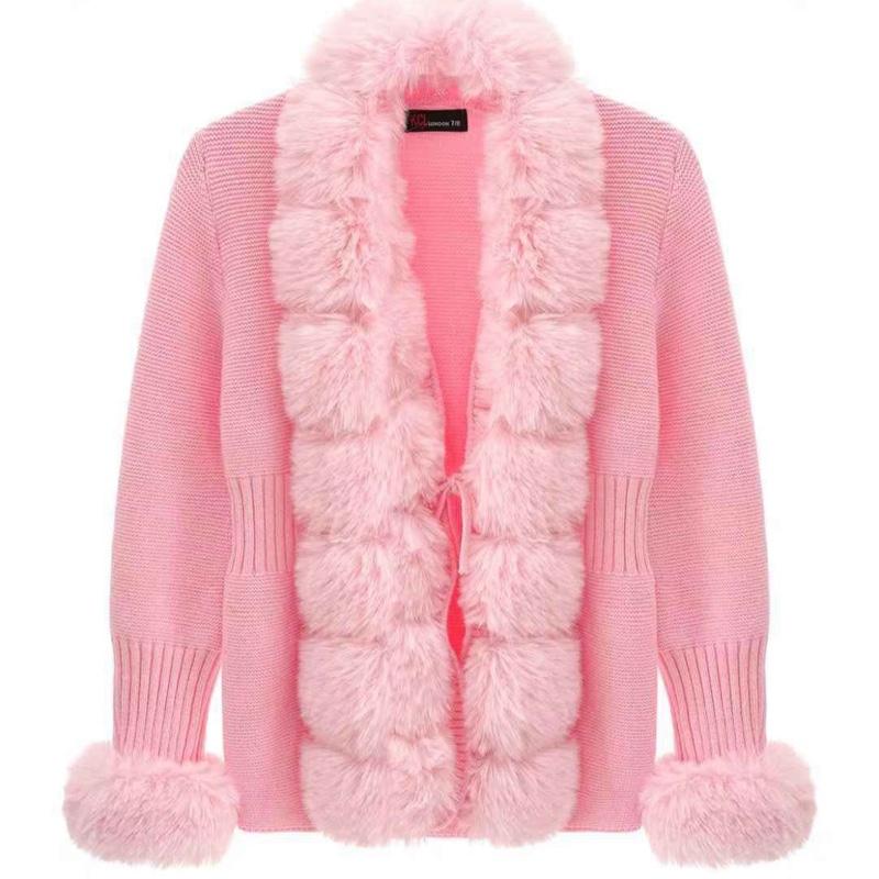 Ginger Ivy: LUXURY Premium CARDIGAN with Detachable Faux Fur for girls 4-14 years