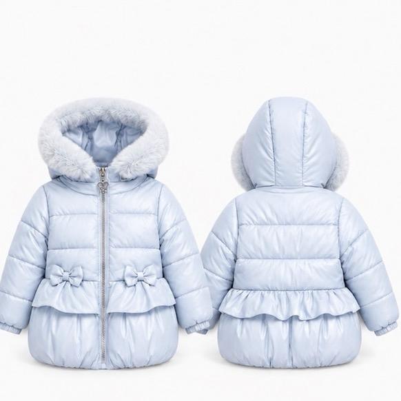 Ginger Ivy: CHERISH  infant baby Quilted Jacket with Hood in Pastel Colors - Soft & Cozy for Little Ones 12-36 Months
