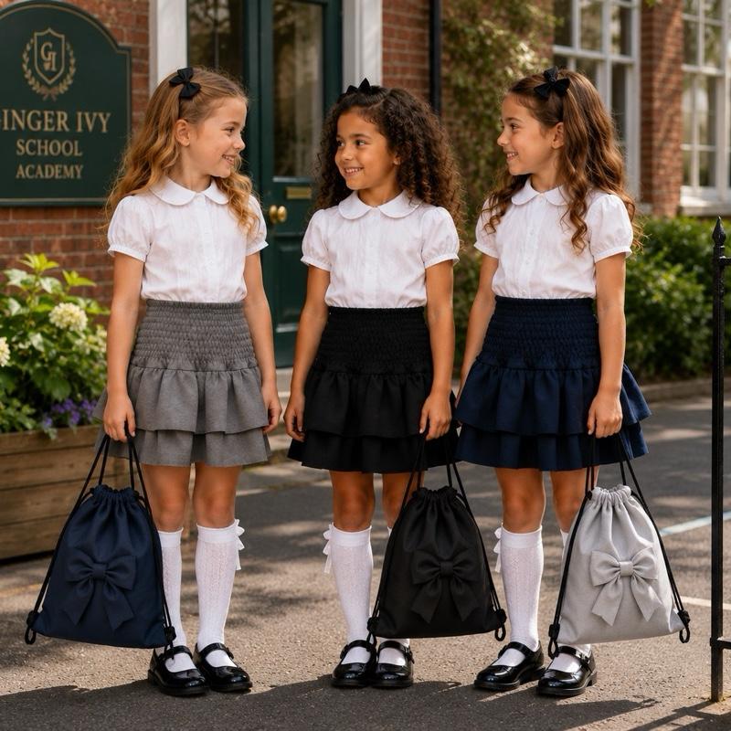 Ginger Ivy RICHMOND RARA Skirt High Waisted Style for Girls Age 4-16 Years School Uniform
