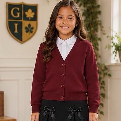 Ginger Ivy: HENLEY smart soft button front school cardigan