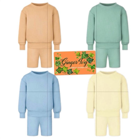 Ginger Ivy: TRAVEL outfit Unisex Jumper and shorts set 6months to 10 years