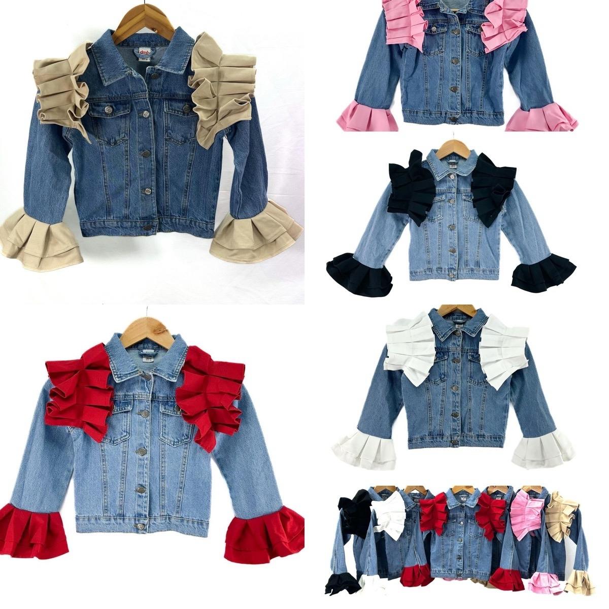 Ginger Ivy “Extreme” Denim jacket with ruffles for girls beautiful kids girl clothes