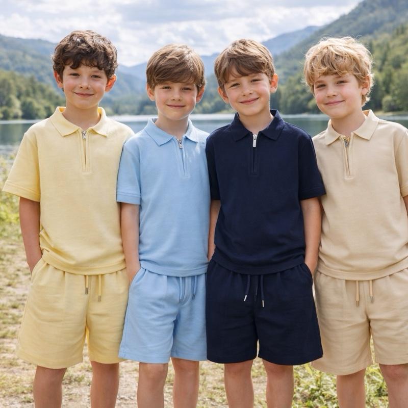 Ginger Ivy: EDWARD SMART Samli boys polo top and shorts sets 12 months to 8 years