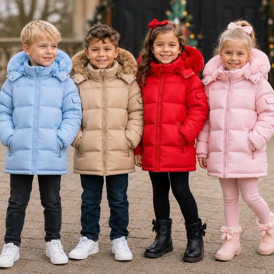 Ginger Ivy: Infinity Faux Fur Hooded Coat unisex for boys or girls age 1-10 years