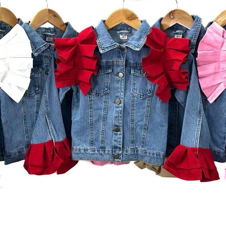 Ginger Ivy “Extreme” Denim jacket with ruffles for girls beautiful kids girl clothes