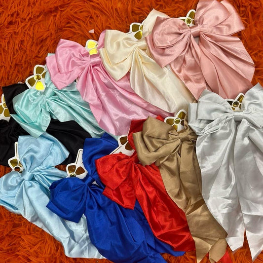 Ginger Ivy viral SATIN fashion hair bow on a clip