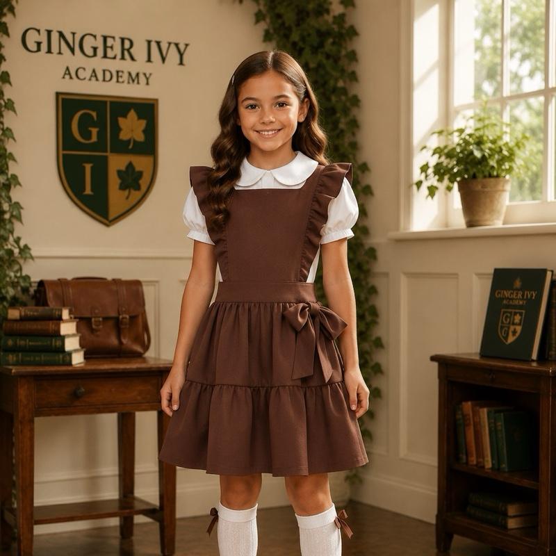 Ginger Ivy:  WINDSOR shirt and dress combination with a bow feature and layer skirt