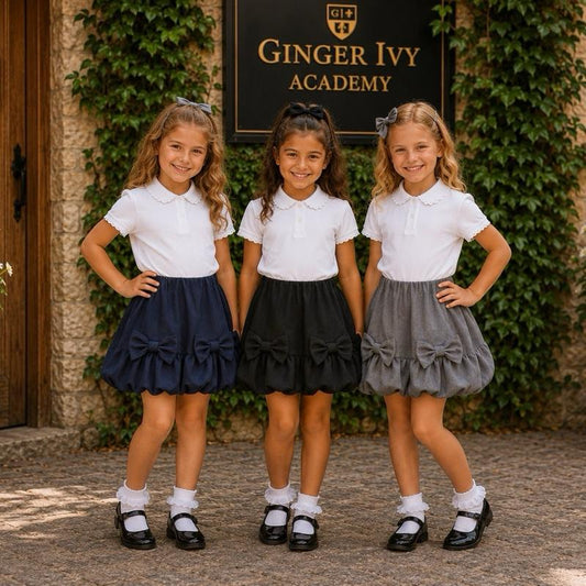Ginger Ivy: Peterborough PUFFBALL shorts which look like a school skirt