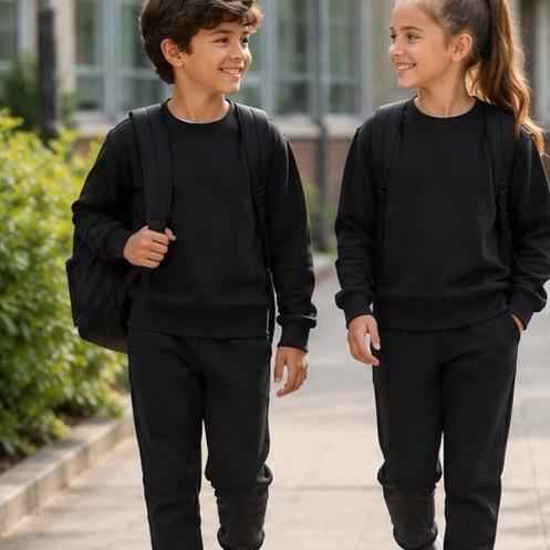 Ginger Ivy: ROUND neck basic two piece unisex tracksuit ideal for school sports