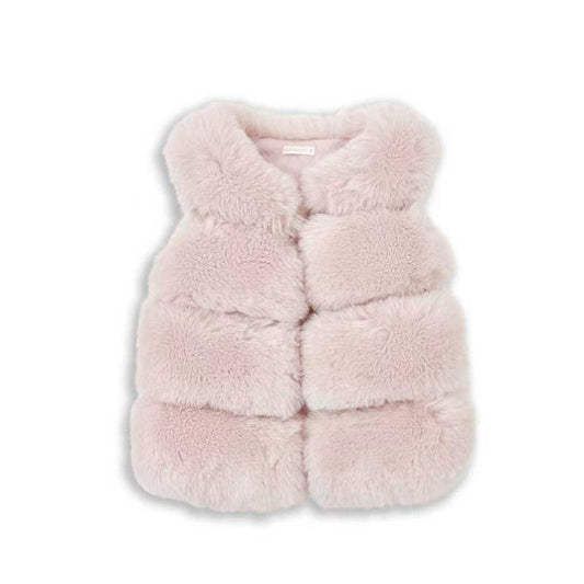 Ginger Ivy: LUXE Faux Fur with sequin panels Gilet with  for Girls - Soft, Stylish, Timeless Design