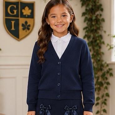 Ginger Ivy: HENLEY smart soft button front school cardigan