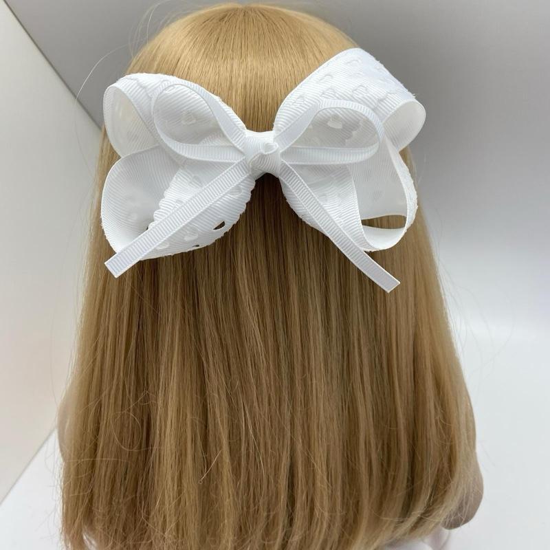 Ginger Ivy: Hearts hair clip bow (HC210)