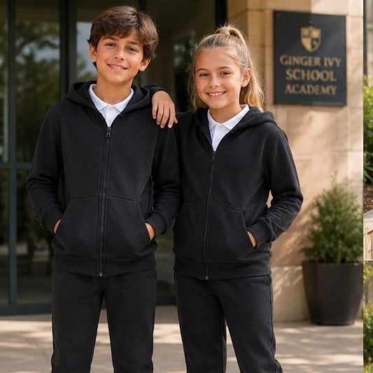 Ginger Ivy HODDIE BASIC Zip Front Jacket and Joggers unisex tracksuit Set perfect school