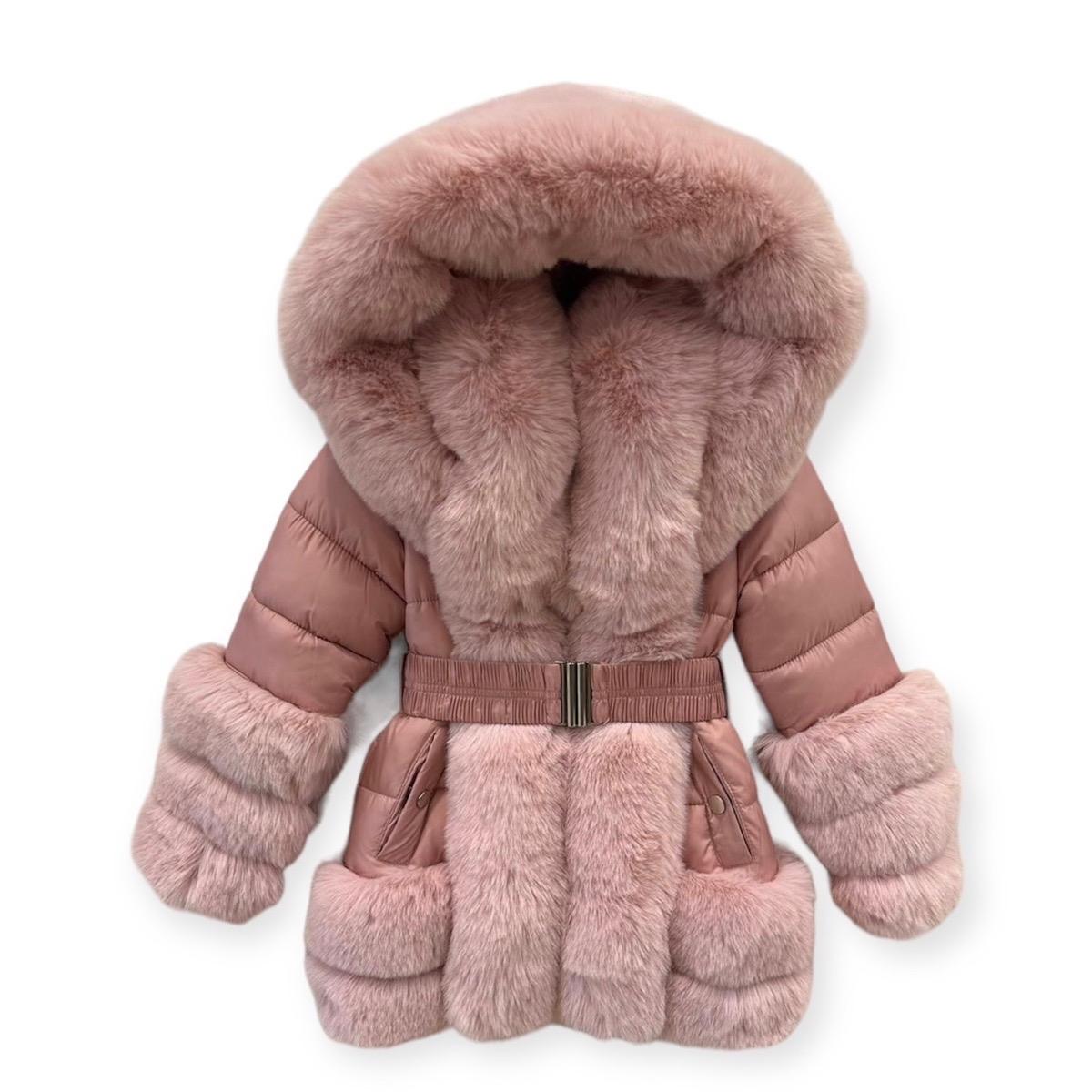 Ginger Ivy: Ultimate Faux Fur Padded Kids Coat - Stylish & Cozy Winter Wear with Pockets for Infants to Juniors - Six Color Options