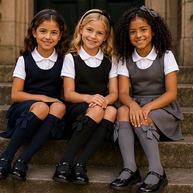 Ginger Ivy Leicester Layer Frilly Drop Hem School Dress for Girls - Perfect for School Uniforms