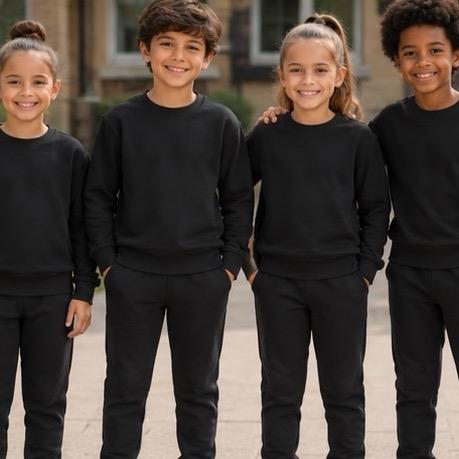 Ginger Ivy: ROUND neck basic two piece unisex tracksuit ideal for school sports