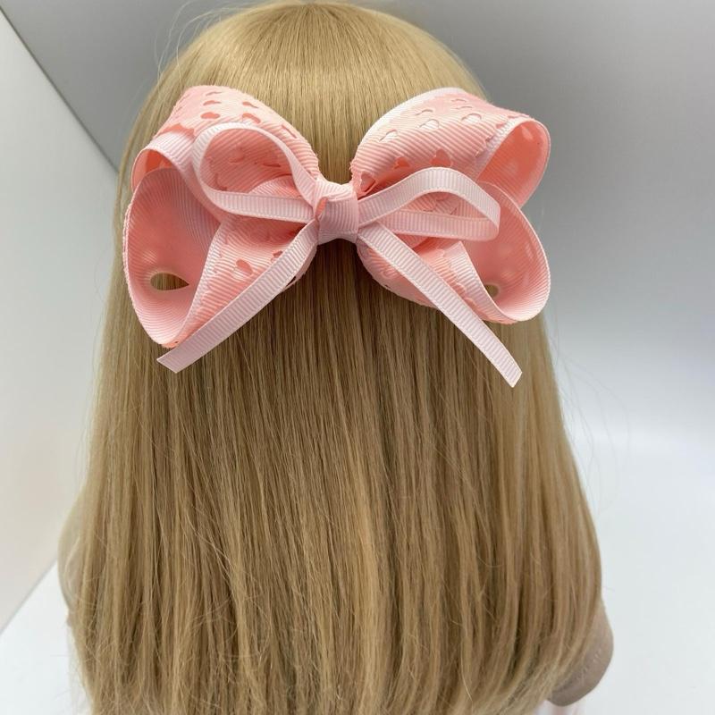 Ginger Ivy: Hearts hair clip bow (HC210)