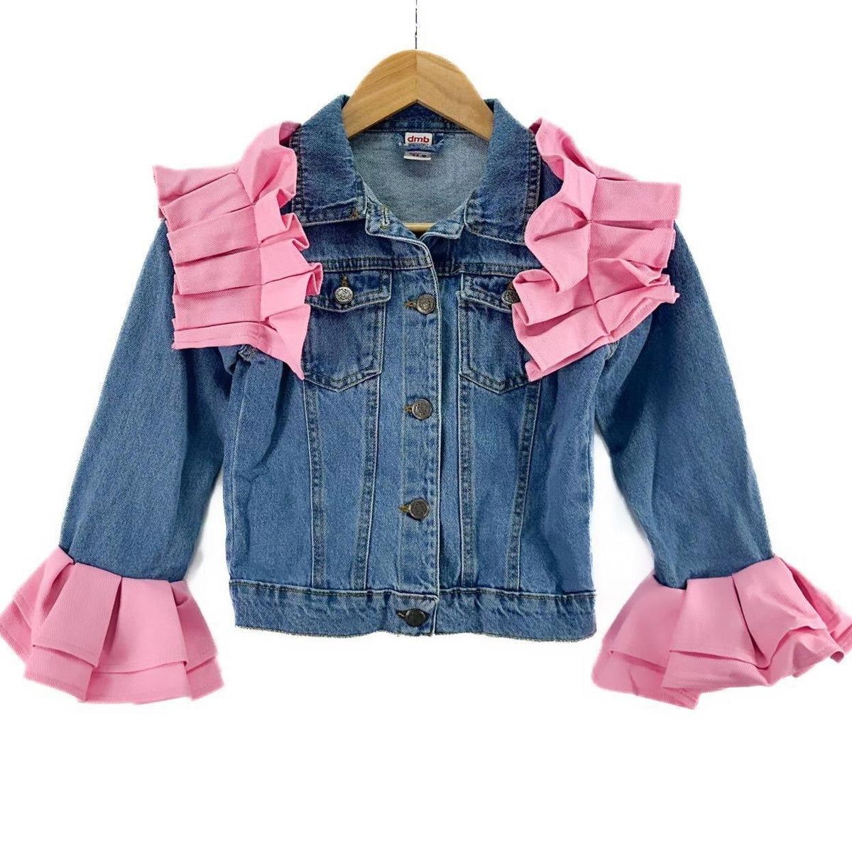 Ginger Ivy “Extreme” Denim jacket with ruffles for girls beautiful kids girl clothes