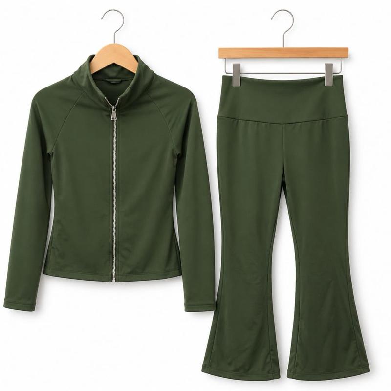 Ginger Ivy: FELICITY FLARE FASHION GYM SET with feature zip design Girls upto age 14
