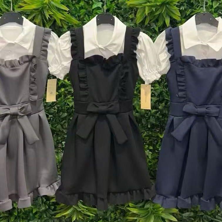 Ginger Ivy Academy Shirt and Pinafore Two Piece Set School Dress - Versatile & Practical for Everyday Wear and School Events