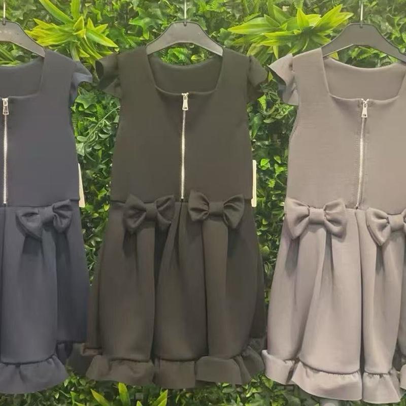 Ginger Ivy Brighton Bow Zip Front Dress for School - Children's Boutique Classic Design
