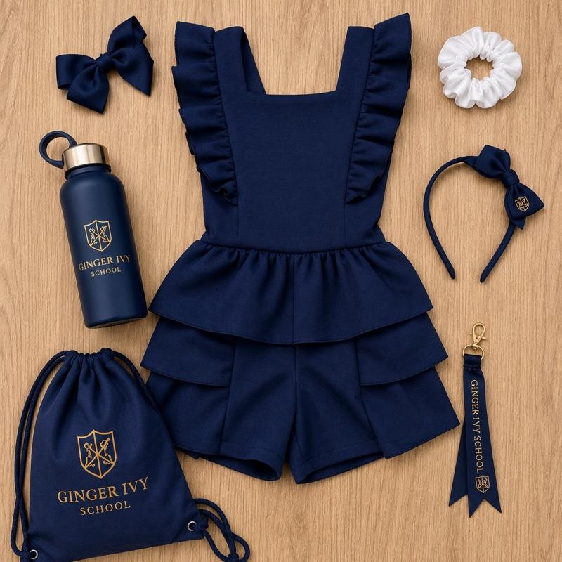 Ginger Ivy ROCHESTER Ruffled Layer Playsuit for School - Stylish and Comfortable Design for Girls
