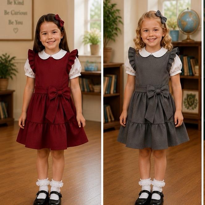 Ginger Ivy:  WINDSOR shirt and dress combination with a bow feature and layer skirt